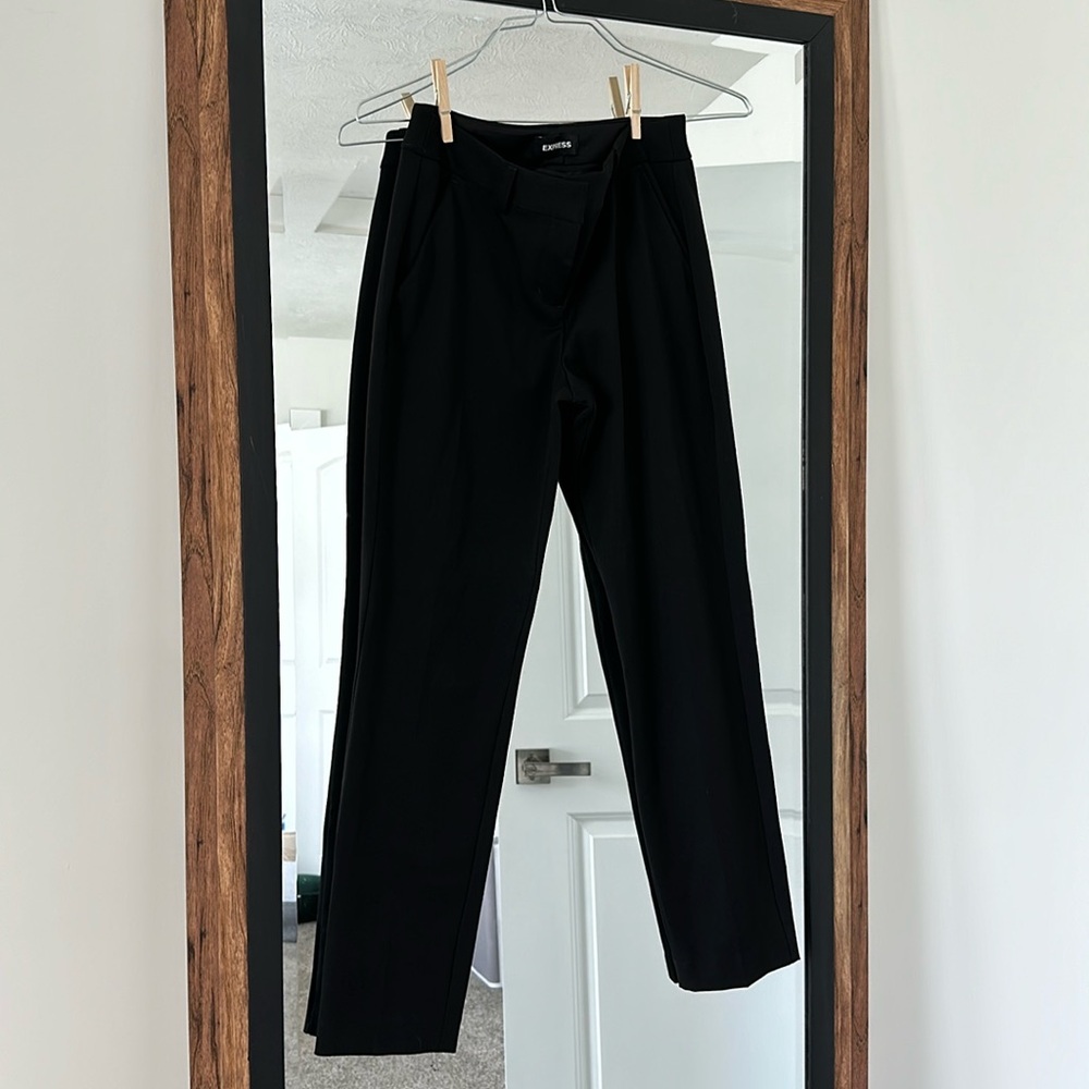 Express work black ankle pants